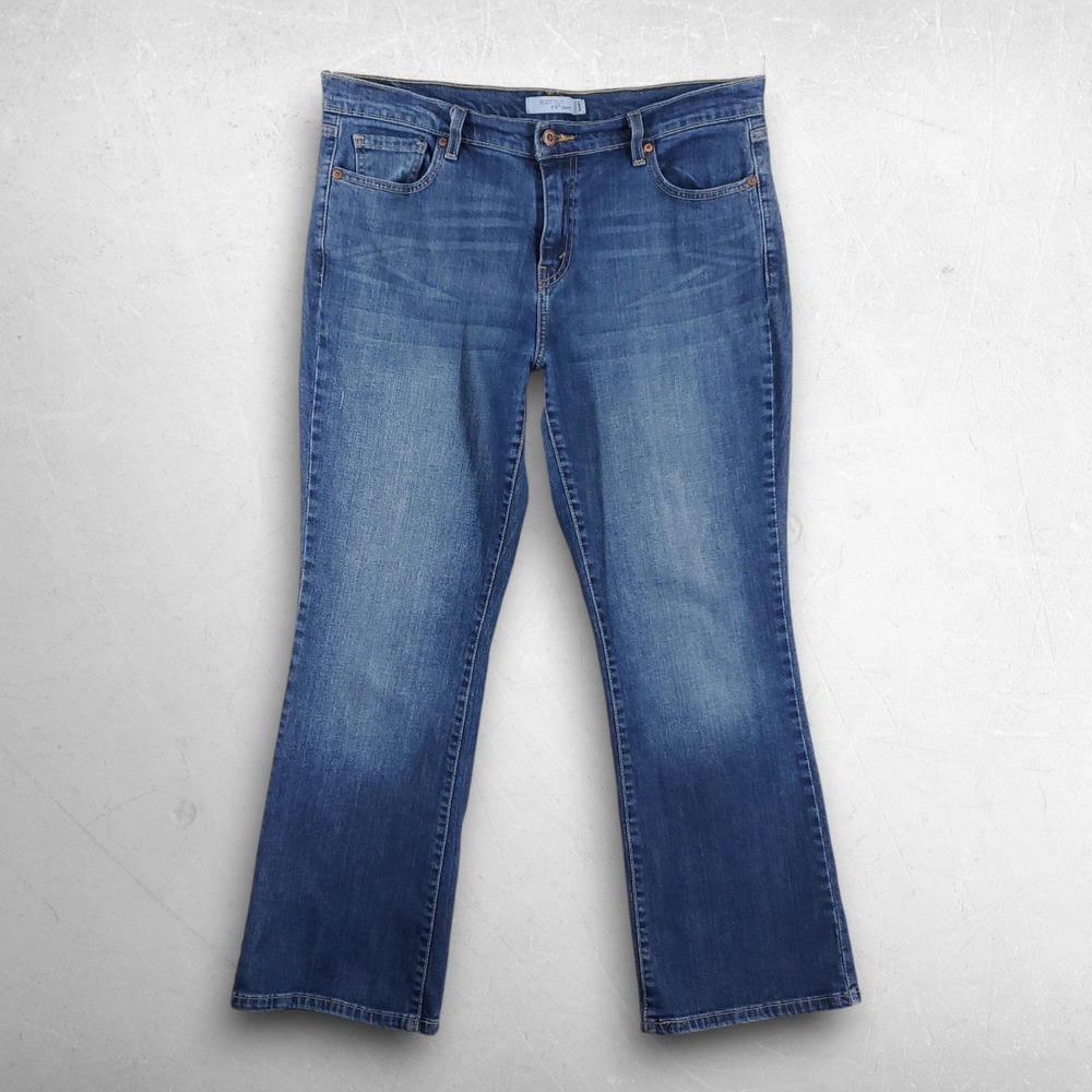 Levis 515 Bootcut Jeans Women 14 Blue Stretch Indie Western Cowgirl Boho Retro